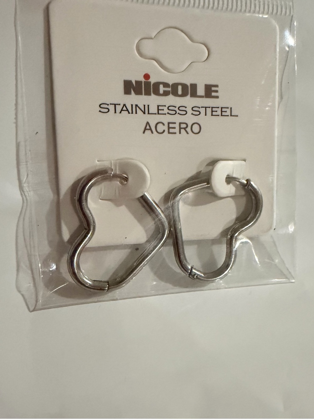 Nicole Stainless Steel Heart earrings